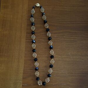 Gold and Black Beaded Women’s Necklace